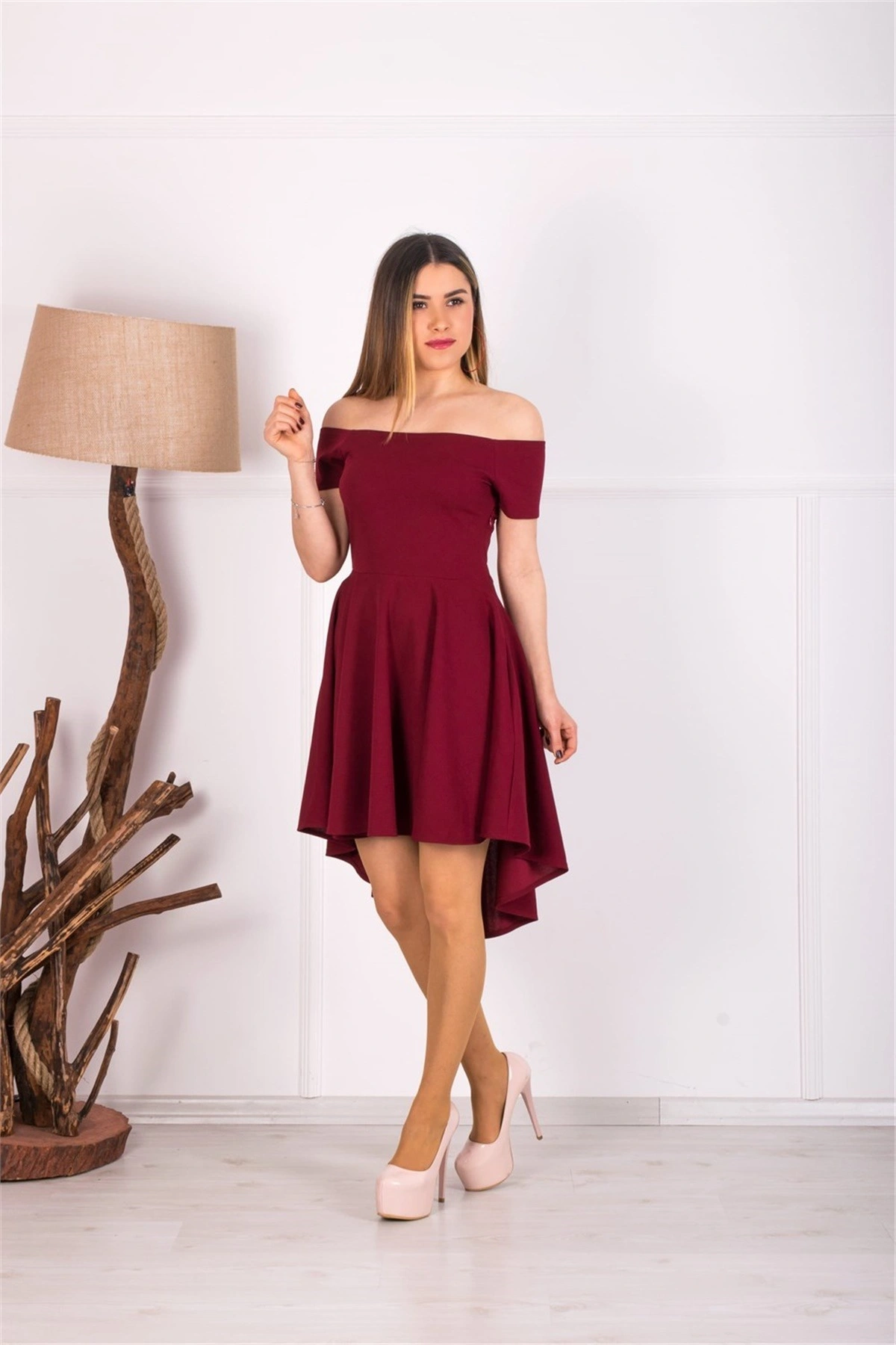 imgi_36_c056f32ea65901cc8e489d85556bbaf7a Zarif Kırmızı Elbise - Görsel 1
